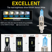DURAFORCE 4pc H1 12V 55W Super White Halogen Headlight Replacement Bulb Lamp For Auto Car