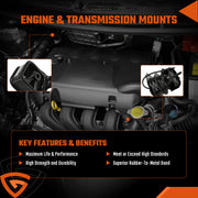 DURAFORCE AT Trans Engine Motor Mounts Kit Fits 1998 1999 -2002 Honda Accord 2.3L AT Trans