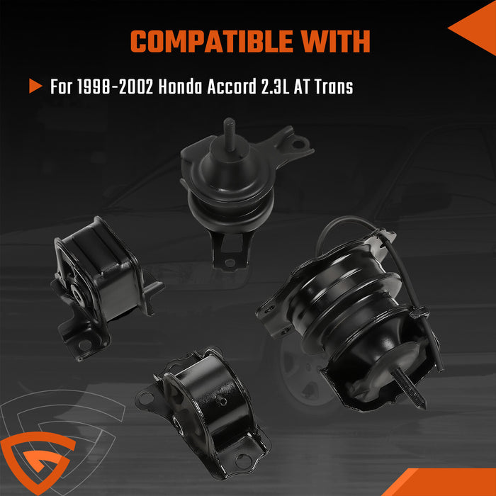 DURAFORCE AT Trans Engine Motor Mounts Kit Fits 1998 1999 -2002 Honda Accord 2.3L AT Trans