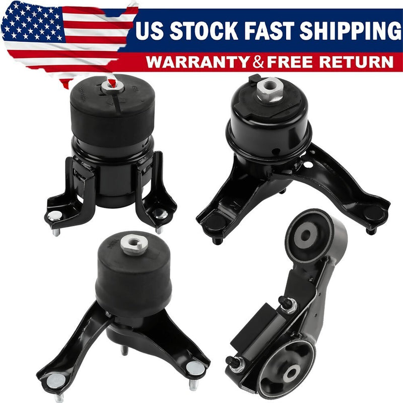 DURAFORCE 4x Fit for 2004-2006 Toyota Sienna 3.3L 2WD Engine Motor & Trans Mount Set