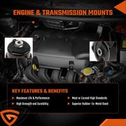 DURAFORCE 4x Fit for 2004-2006 Toyota Sienna 3.3L 2WD Engine Motor & Trans Mount Set