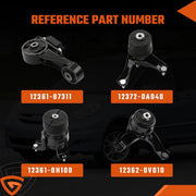 DURAFORCE 4x Fit for 2004-2006 Toyota Sienna 3.3L 2WD Engine Motor & Trans Mount Set
