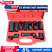 DURAFORCE 10pc Oxygen Sensor Socket Set Sensor Oil Pressure Sending Unit Removal Tool New