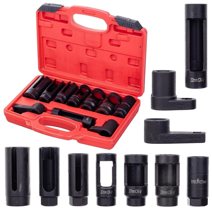 DURAFORCE 10pc Oxygen Sensor Socket Set Sensor Oil Pressure Sending Unit Removal Tool New