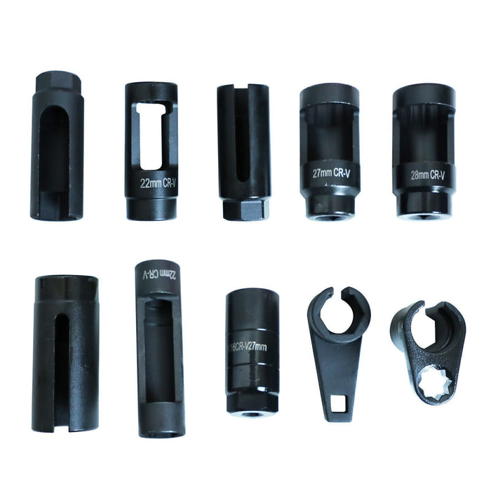 DURAFORCE 10pc Oxygen Sensor Socket Set Sensor Oil Pressure Sending Unit Removal Tool New