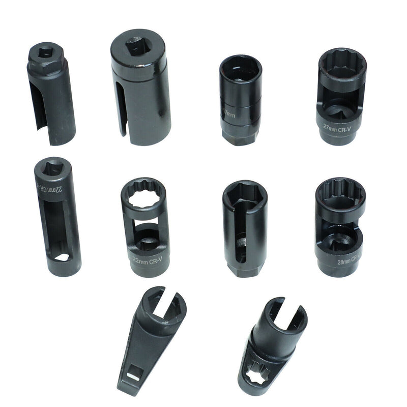 DURAFORCE 10pc Oxygen Sensor Socket Set Sensor Oil Pressure Sending Unit Removal Tool New