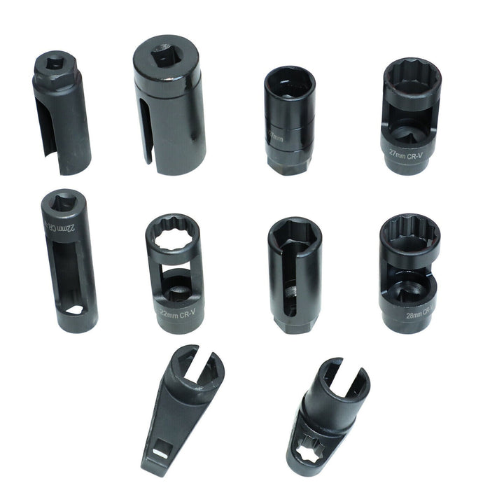 DURAFORCE 10pc Oxygen Sensor Socket Set Sensor Oil Pressure Sending Unit Removal Tool New