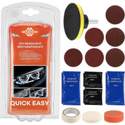 DURAFORCE Car Auto Headlight Lens Restoration Repair Kit Polishing Cleaner Cleaning Tools