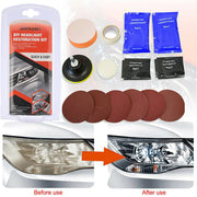 DURAFORCE Car Auto Headlight Lens Restoration Repair Kit Polishing Cleaner Cleaning Tools
