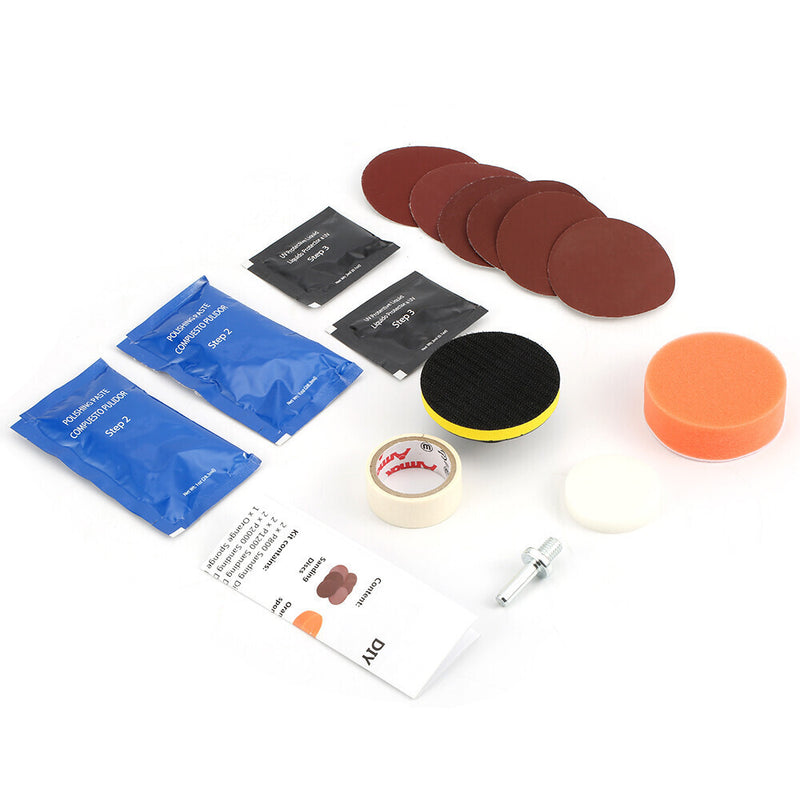 DURAFORCE Car Auto Headlight Lens Restoration Repair Kit Polishing Cleaner Cleaning Tools
