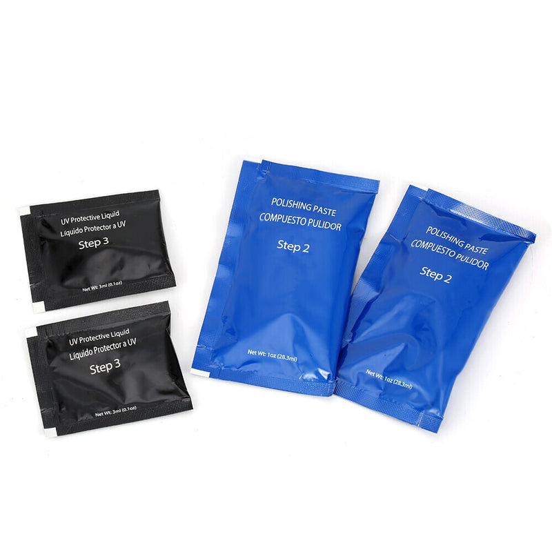 DURAFORCE Car Auto Headlight Lens Restoration Repair Kit Polishing Cleaner Cleaning Tools