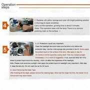 DURAFORCE Car Auto Headlight Lens Restoration Repair Kit Polishing Cleaner Cleaning Tools