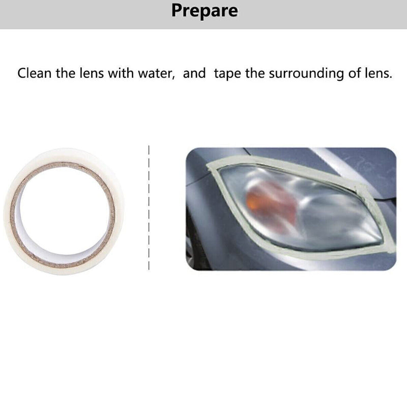 DURAFORCE Car Auto Headlight Lens Restoration Repair Kit Polishing Cleaner Cleaning Tools