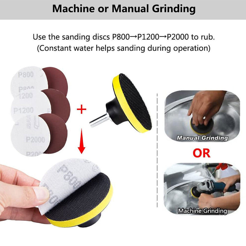 DURAFORCE Car Auto Headlight Lens Restoration Repair Kit Polishing Cleaner Cleaning Tools
