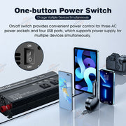 DURAFORCE 6000W Power Inverter DC 12V - 110V AC Car RV Sine Wave Solar Converter LCD