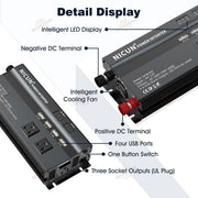DURAFORCE 6000W Power Inverter DC 12V - 110V AC Car RV Sine Wave Solar Converter LCD