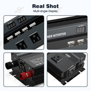 DURAFORCE 6000W Power Inverter DC 12V - 110V AC Car RV Sine Wave Solar Converter LCD