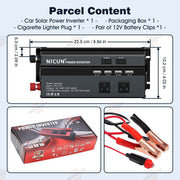 DURAFORCE 6000W Power Inverter DC 12V - 110V AC Car RV Sine Wave Solar Converter LCD