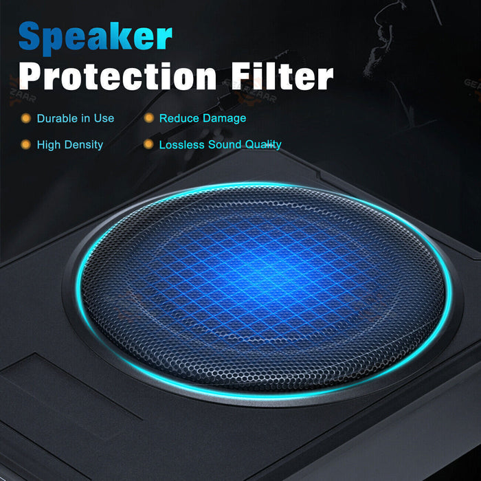 DURAFORCE 10''inch Car Under-Seat Active Subwoofer Power Amplifier Bass Slim Speaker Black