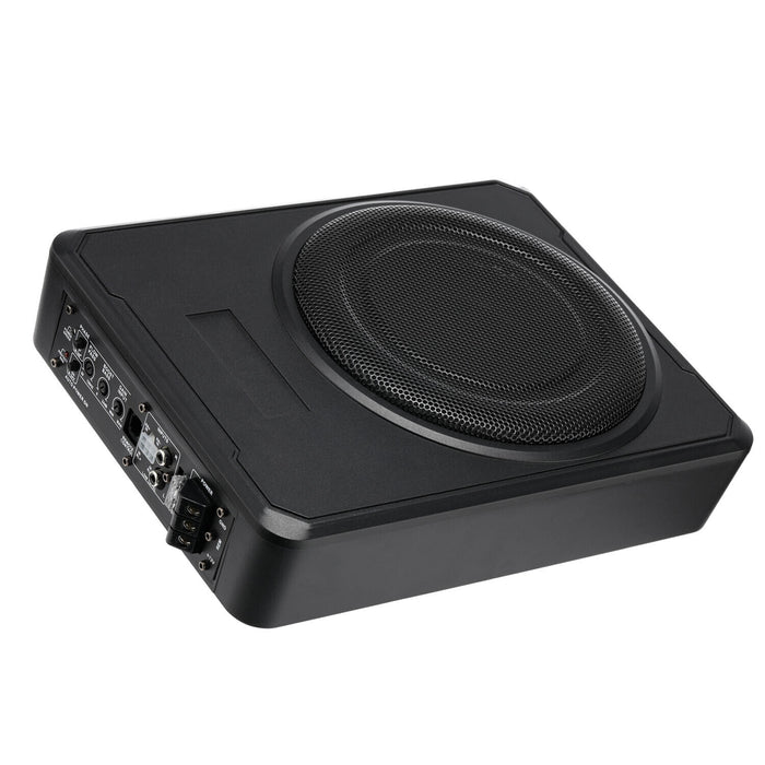 DURAFORCE 10''inch Car Under-Seat Active Subwoofer Power Amplifier Bass Slim Speaker Black