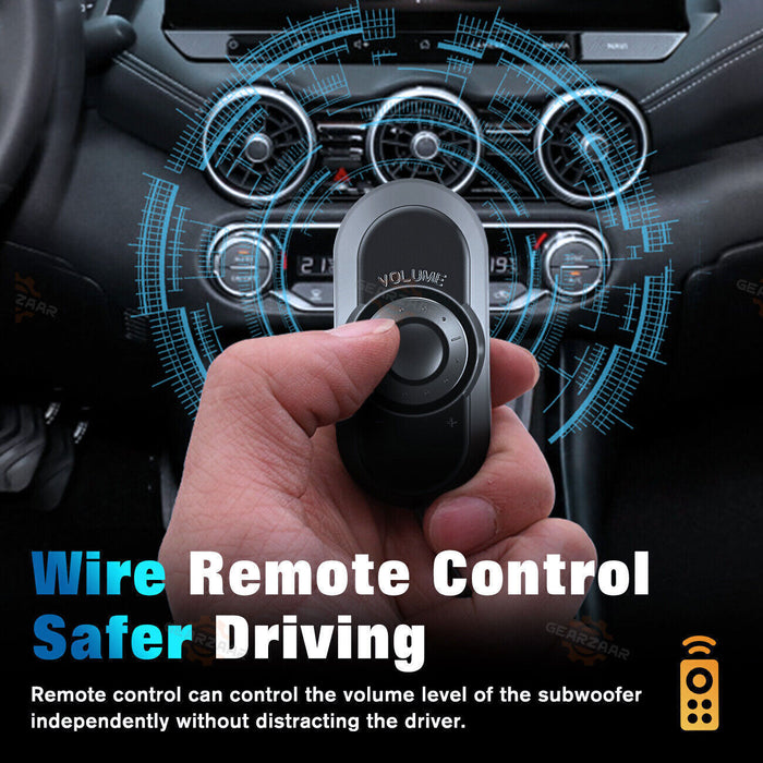 DURAFORCE 10''inch Car Under-Seat Active Subwoofer Power Amplifier Bass Slim Speaker Black