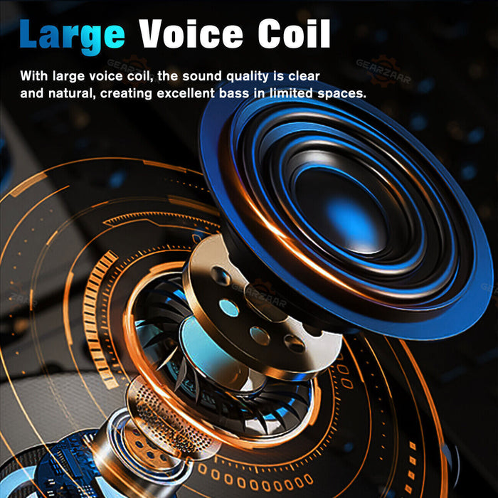 DURAFORCE 10''inch Car Under-Seat Active Subwoofer Power Amplifier Bass Slim Speaker Black