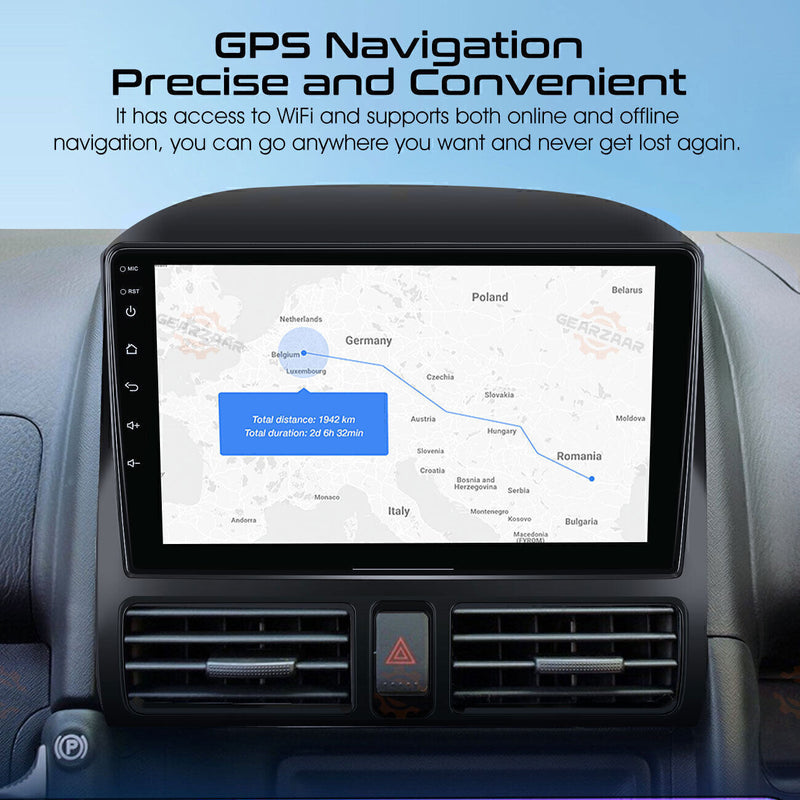 DURAFORCE For Honda CRV-2 2001-2006 Android 12 Apple Carplay Car Stereo Radio GPS WIFI BT