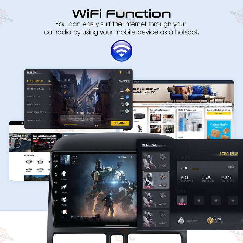 DURAFORCE For Honda CRV-2 2001-2006 Android 12 Apple Carplay Car Stereo Radio GPS WIFI BT
