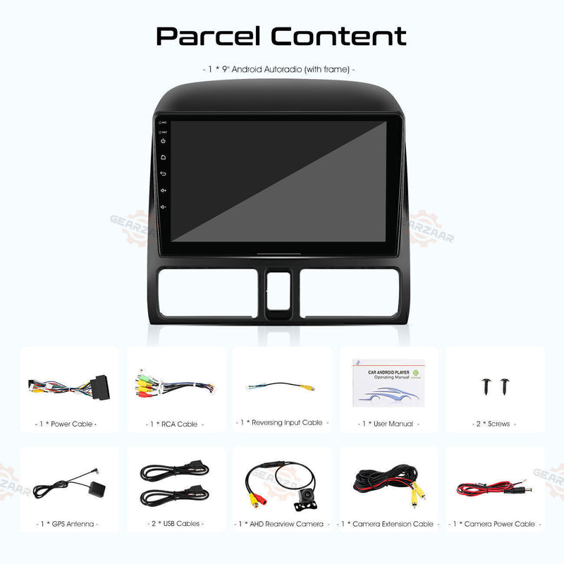 DURAFORCE For Honda CRV-2 2001-2006 Android 12 Apple Carplay Car Stereo Radio GPS WIFI BT
