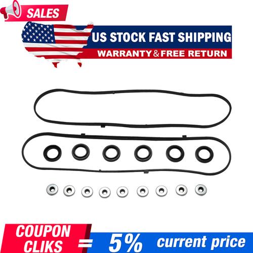DURAFORCE Valve Cover Gasket For 2003-09 Acura MDX For 2005-08 RL 6Cyl Engine w/ Grommets