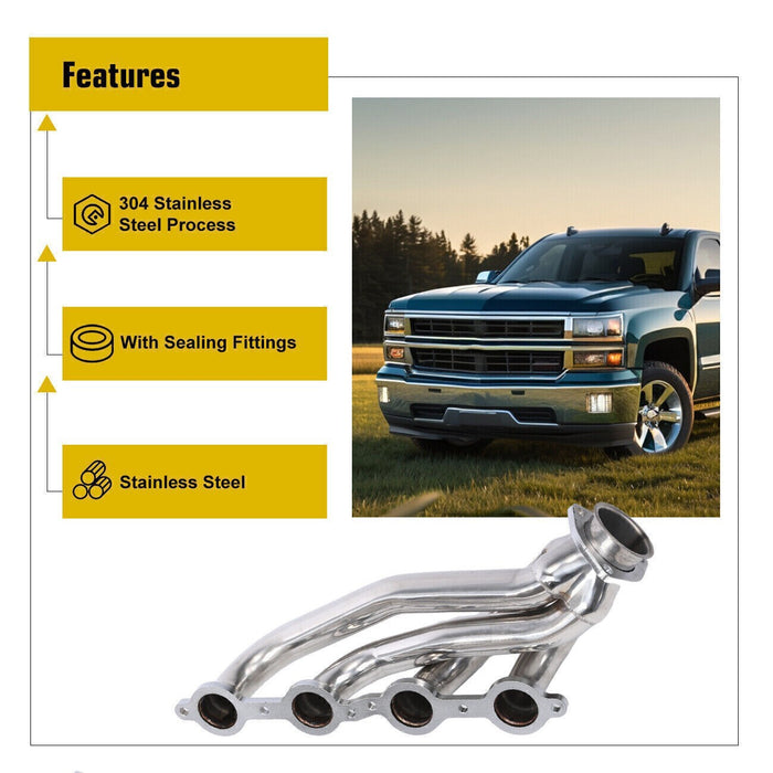 DURAFORCE Swap S10 Conversion Headers for Chevy LS1 LS2 LS3 LS6 LS9 LS Engines 6.0 5.3