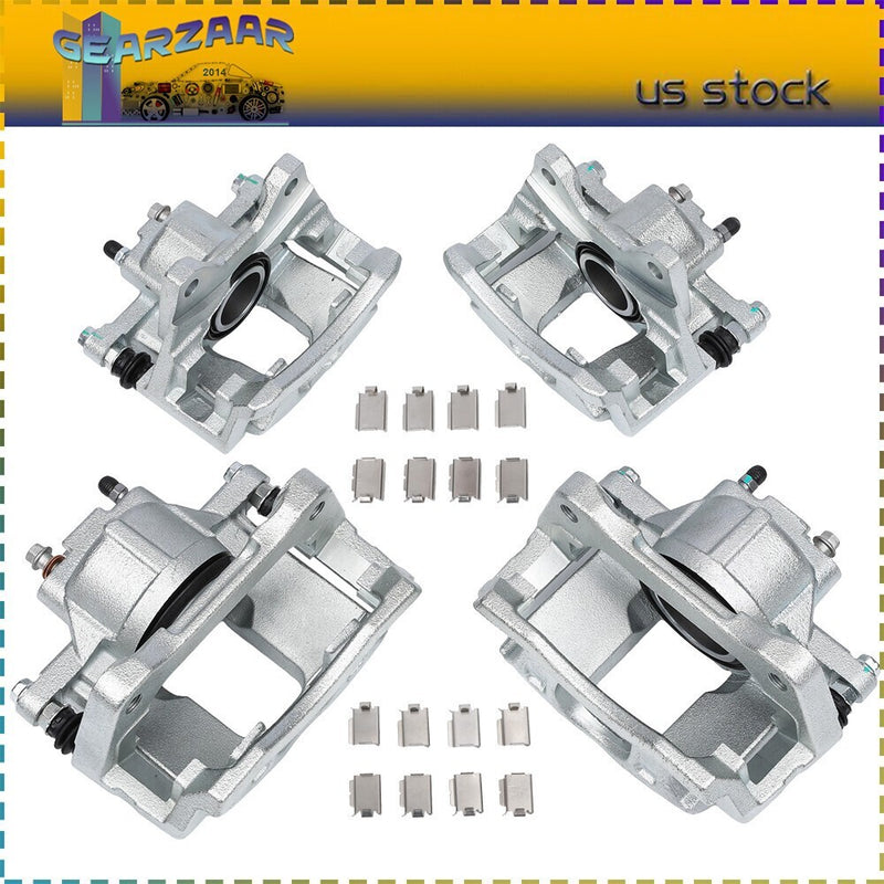 DURAFORCE Front & Rear Disc Brake Calipers w/Bracket Kit Fit 2008-2017 Jeep Wrangler Nitro