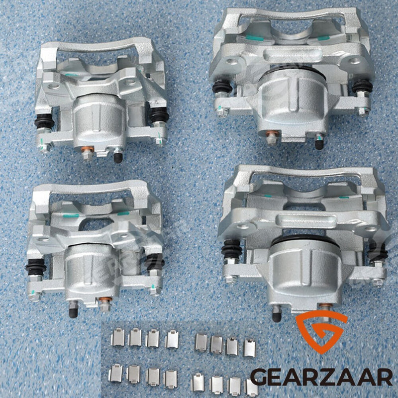 DURAFORCE Front & Rear Disc Brake Calipers w/Bracket Kit Fit 2008-2017 Jeep Wrangler Nitro