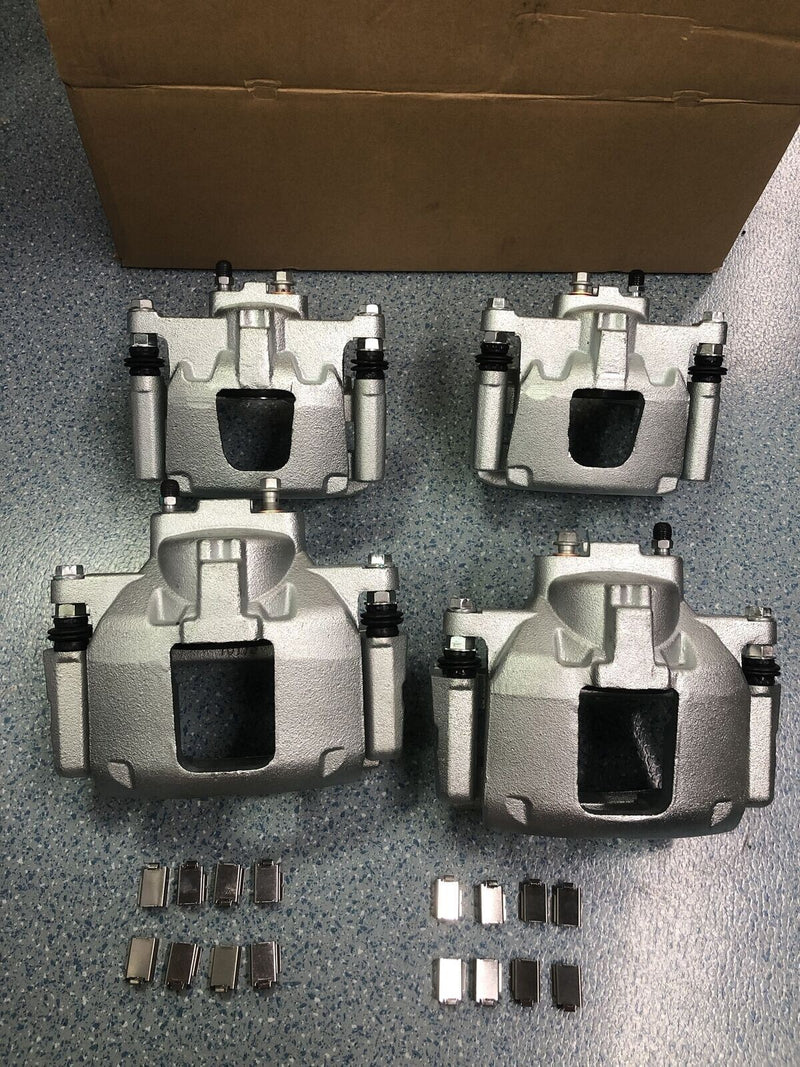 DURAFORCE Front & Rear Disc Brake Calipers w/Bracket Kit Fit 2008-2017 Jeep Wrangler Nitro