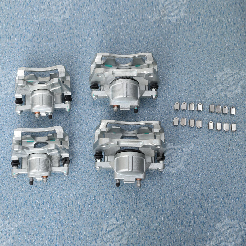 DURAFORCE Front & Rear Disc Brake Calipers w/Bracket Kit Fit 2008-2017 Jeep Wrangler Nitro