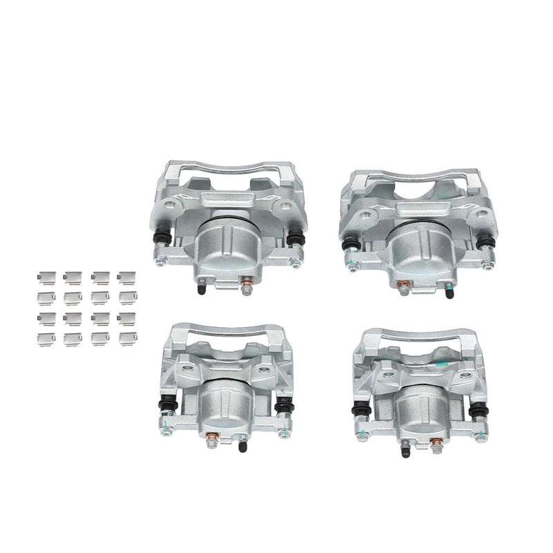 DURAFORCE Front & Rear Disc Brake Calipers w/Bracket Kit Fit 2008-2017 Jeep Wrangler Nitro