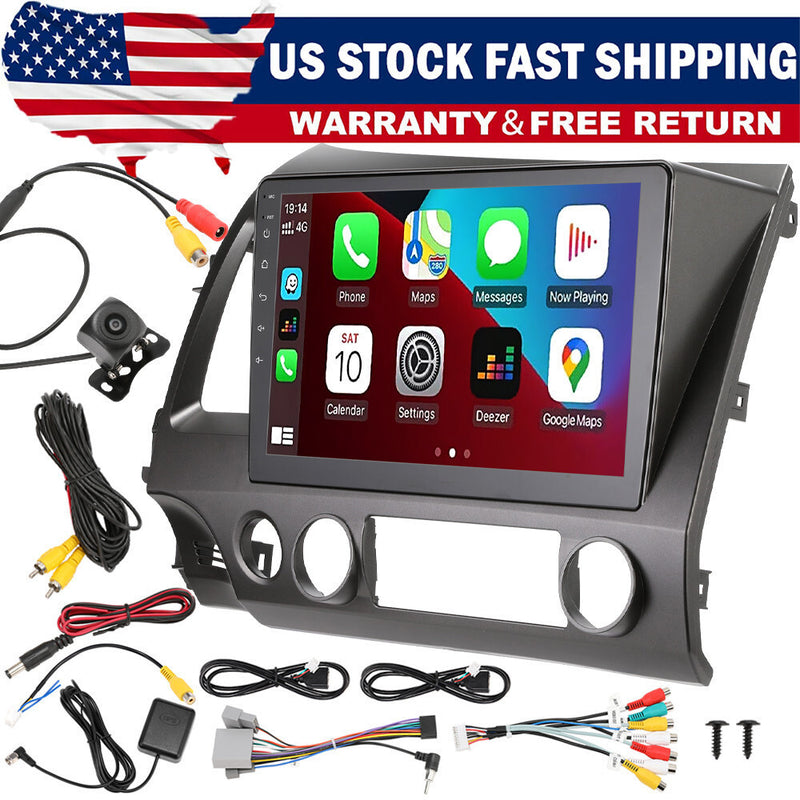 DURAFORCE Apple CarPlay Android 12 Car Stereo Radio GPS WiFi Fit For Honda Civic 2006-2011