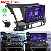 DURAFORCE Apple CarPlay Android 12 Car Stereo Radio GPS WiFi Fit For Honda Civic 2006-2011