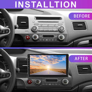 DURAFORCE Apple CarPlay Android 12 Car Stereo Radio GPS WiFi Fit For Honda Civic 2006-2011