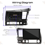 DURAFORCE Apple CarPlay Android 12 Car Stereo Radio GPS WiFi Fit For Honda Civic 2006-2011