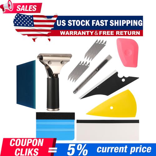 DURAFORCE 17Pc Window Tint Tools Kit Vinyl Wrap Squeegee Car Application Film Install Tool
