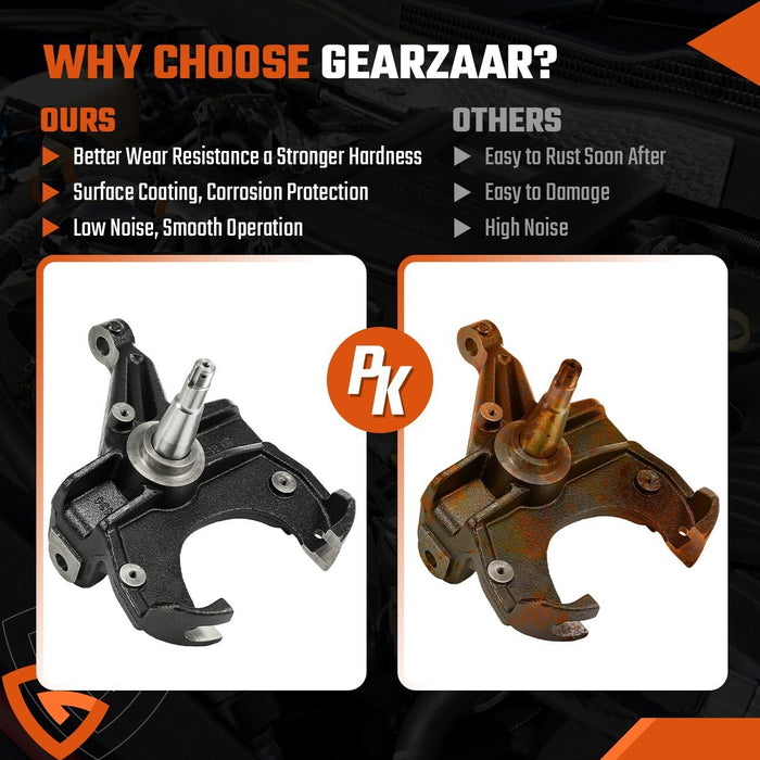 DURAFORCE 2.5" Front Drop Spindles Lowering Kit w/1.25" Rotor For Chevy C10 2WD 1973-1987