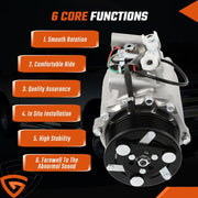 DURAFORCE For 2002 2003-2006 Honda CR-V CRV 2.4L A/C AC Compressor w/ Clutch 10345240 US