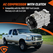 DURAFORCE A/C AC Compressor Fit for Ford F-150 F-250 F-350 F-450 1997-2004 4.2L 4.6L/5.4L