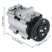DURAFORCE A/C AC Compressor Fit for Ford F-150 F-250 F-350 F-450 1997-2004 4.2L 4.6L/5.4L
