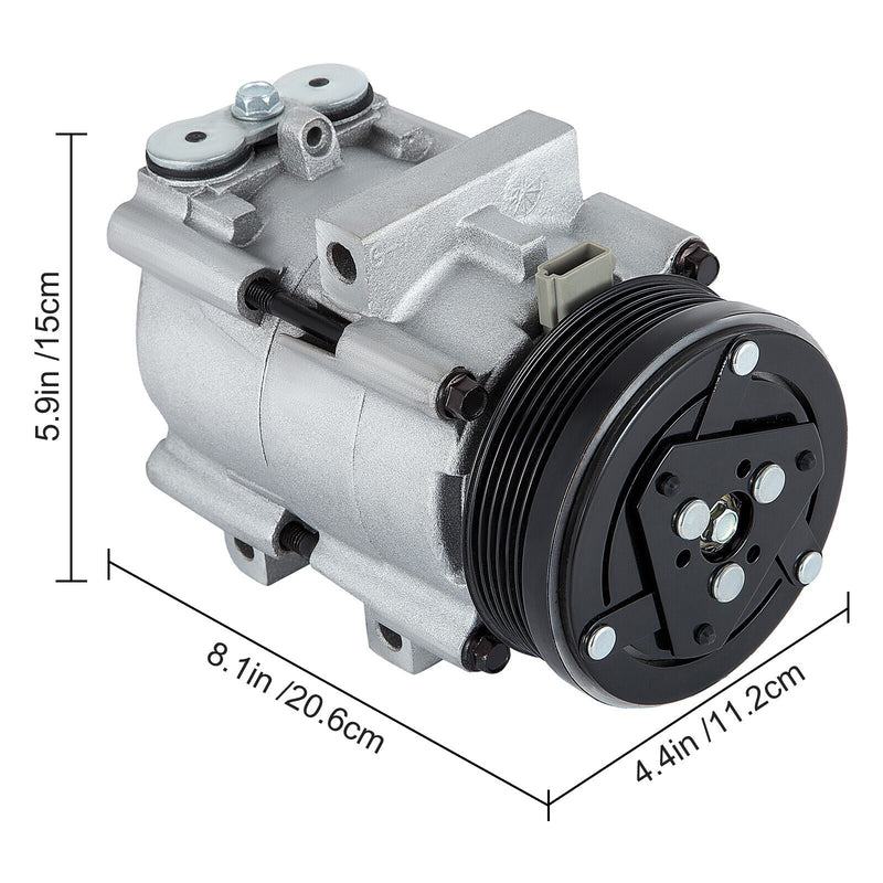 DURAFORCE A/C AC Compressor Fit for Ford F-150 F-250 F-350 F-450 1997-2004 4.2L 4.6L/5.4L