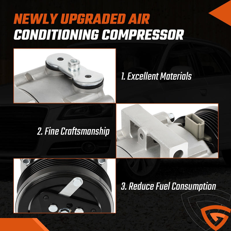 DURAFORCE A/C AC Compressor Fit for Ford F-150 F-250 F-350 F-450 1997-2004 4.2L 4.6L/5.4L