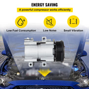 DURAFORCE A/C AC Compressor Fit for Ford F-150 F-250 F-350 F-450 1997-2004 4.2L 4.6L/5.4L