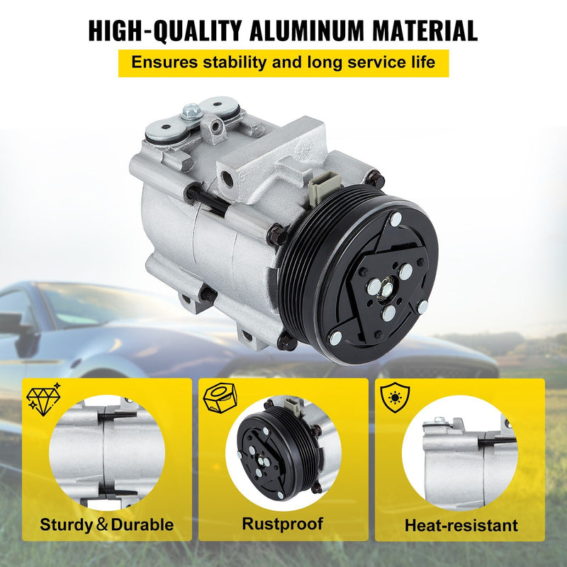 DURAFORCE A/C AC Compressor Fit for Ford F-150 F-250 F-350 F-450 1997-2004 4.2L 4.6L/5.4L