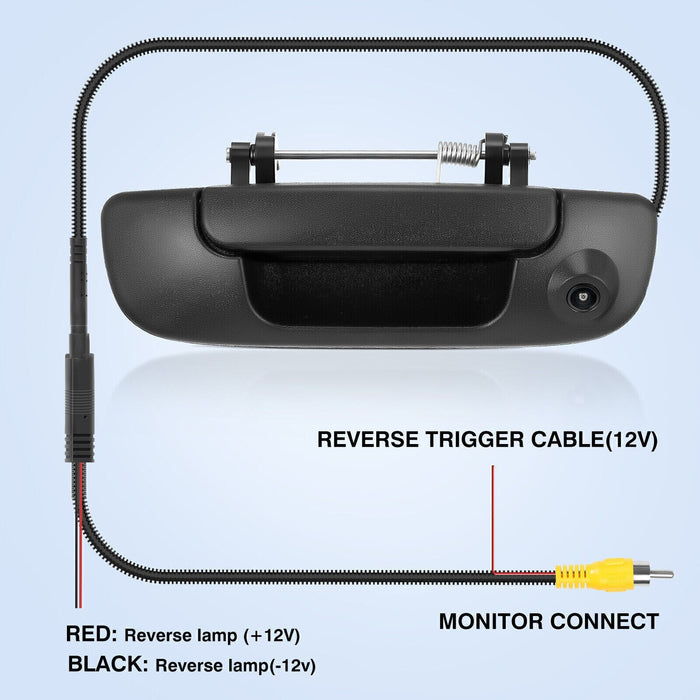 DURAFORCE !55276237AA Tailgate Handle Backup Camera For 2002-2008 Dodge Ram 1500 2500 3500